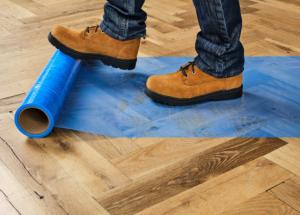 Quality Temporary Floor Protection Film 600mm X 100m Self Adhesive Plastic Cover wholesale