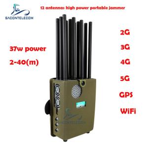 Quality Handheld 2.4g 5.8g Cell Phone Signal Jammer 12 Channels GSM CDMA wholesale