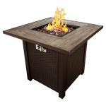 Outdoor Propane 50,000 BTU Square Gas Fire Pit For Patio Garden Backyard