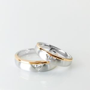 Quality Spcial Design Men18 Women12 Gold Engagement Couple Rings wholesale