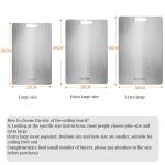 Multifunctional Bamboo Cutting Board for Household Dual Sided Stainless Steel