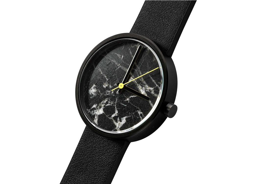High End Unisex Marble Wrist Watch , Marble Dial Watch PVD Coating Color