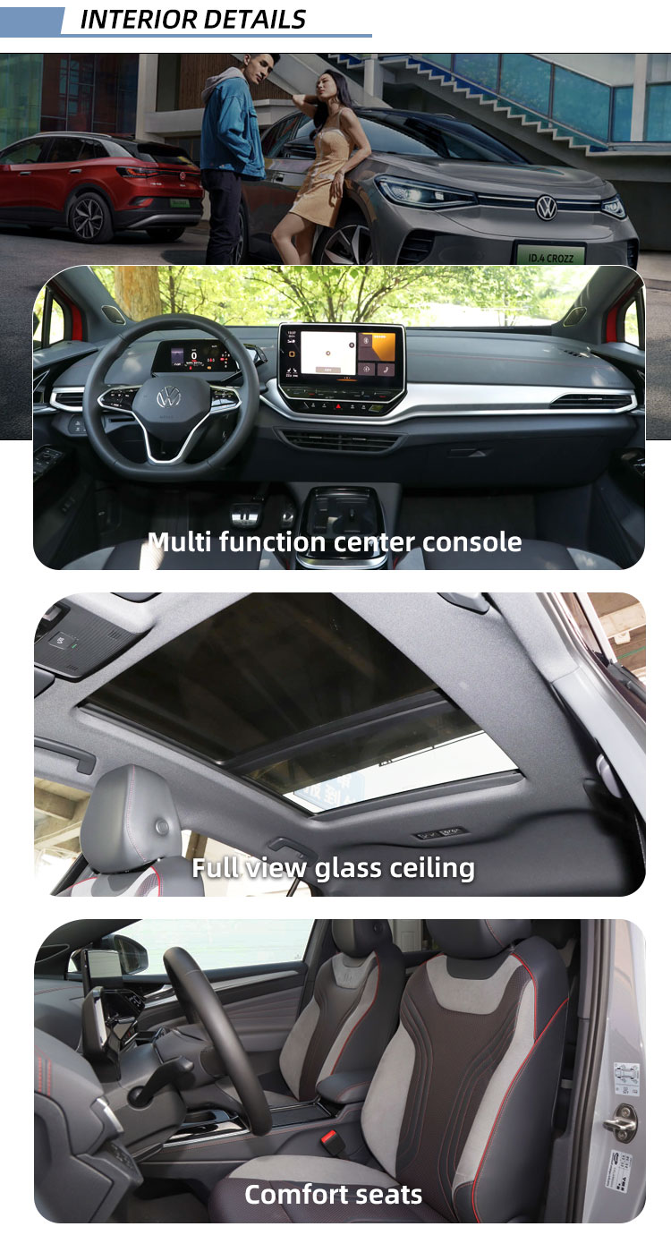 High Speed Electric Used Cars Vehicle Hot Sell Volk swagen Id4 Crozz 2022 Standard Battery PURE Version Which new car