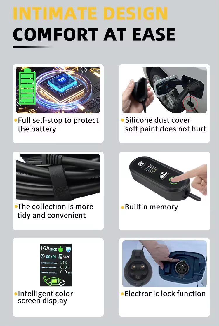 3.5KW 220v Type1 SAE J1772 Portable EV Charging Box for Type1 Electric Vehicles 220v