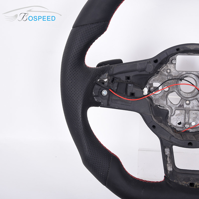 OEM Leather Volkswagen Carbon Fiber Steering Wheel Racing Car LED Display