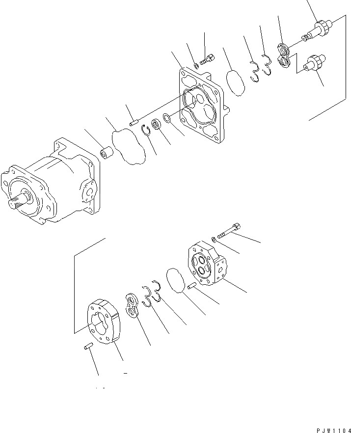 PUMP ASS'Y 705-34-25640 (SAR18) HM350 Komatsu Loader Gear Pump