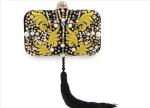 Jewellery Diamond Banquet Womens Evening Clutch Handbags With Silk Tassels