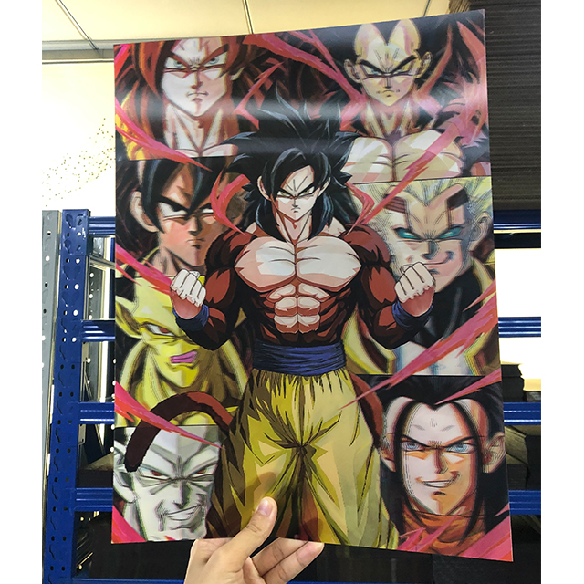 Triple Transition Flip Anime Poster 11''X17'' Dragon Ball Z Anime 3D Posters For Home Decoration