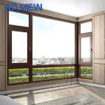 New York Custom Made Excellent Design Wooden Aluminum Frame Pushout Casement