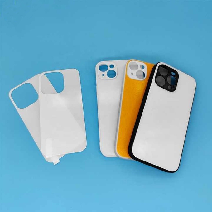 Blank 2D Sublimation Glass Mobile Phone Case TPU PC Tempered Glass Mobile Case For IPhone 14 15 16 Pro Max Plus