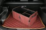 Waterproof Pu Leather Car Luggage Organizer , Foldable Car Storage Organizer
