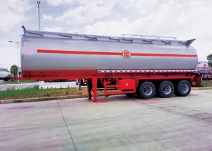 Quality Oil Carrying Semi Trailer Truck , 55 Tons 60cbm Mn Steel Oil Tanker Truck wholesale