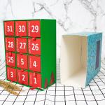 Candy Rectangular Cardboard Christmas Advent Calendar Gift Box Beauty Packaging