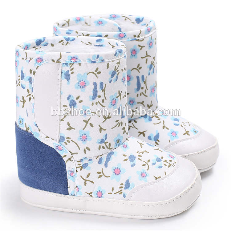 Free sample Camouflage star print indoor warm boots cool toddler infant Walking baby cotton booties