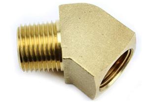 Quality 45 Degree 1/8&quot; NPT Pipe Thread Brass Street Elbow Fitting wholesale