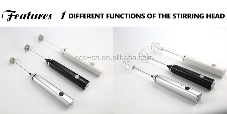 304 stainless steel usb rechargeable coffee milk frother stirrer coffee foam mixer milk foam mixer