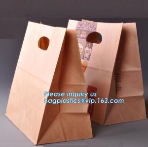 Quality 60gsm Oil-Proof Food Kraft Paper Packaging Bread Bag,food brown kraft paper bag sandwich bag bread bag, BAGPLASTICS, PAC wholesale