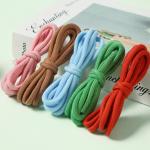 Blue Brown 6mm Braided Cotton Rope For Garment Drawstring