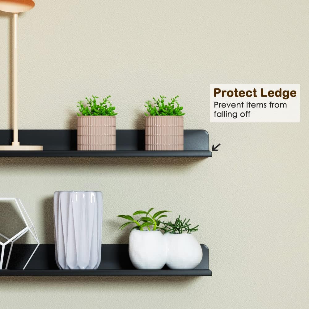 Farmhouse Rustic Designed Steel Industrial Heavy Duty Wall Mounted Floating Organizer