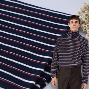 Quality Soft Double Knit Fabric Striped Breathable Washed Cotton Material For Pajamas wholesale