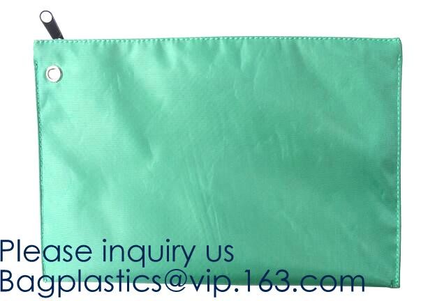 Zipper Vinyl PVC Leather Bank Deposit Bags Bank Deposit Bag With Key Ring,Locking Courier Bag 1000 Denier Nylon Combinat
