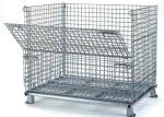 Warehouse Stackable Logistics Rigid ODM Collapsible Wire Container Powder Coated