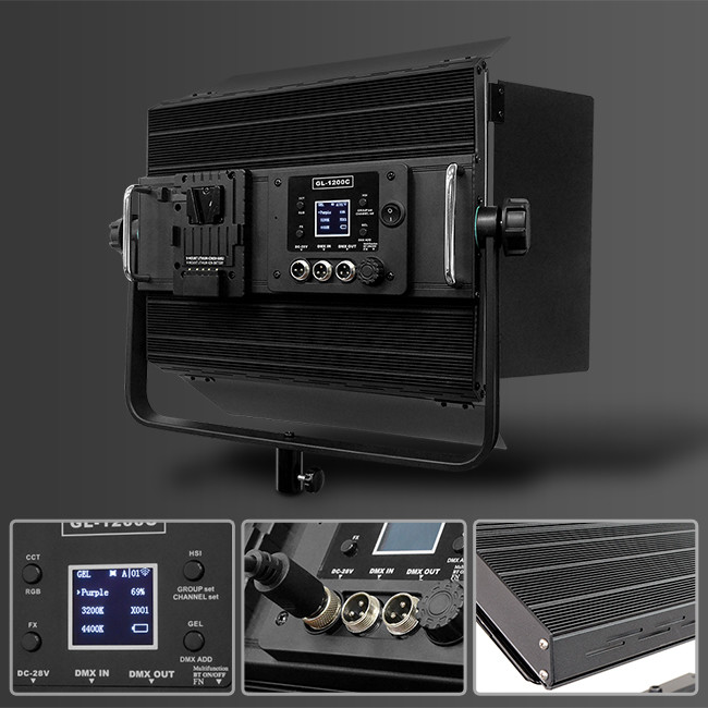 Yidoblo GL-3000C RGBW photography live film lighting Camera 300w continous led video light panel with wireless dmx