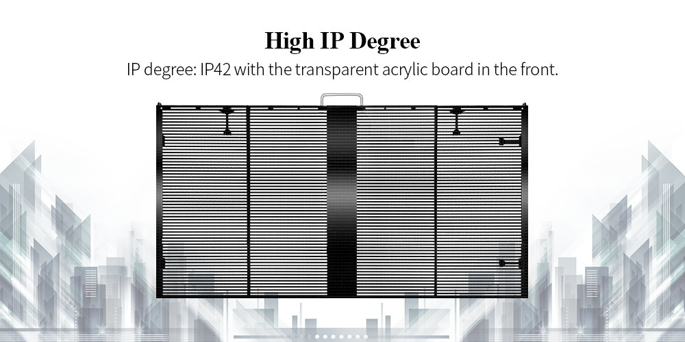 10000hours Life Span Full Color Transparent LED Display For Indoor Advertising