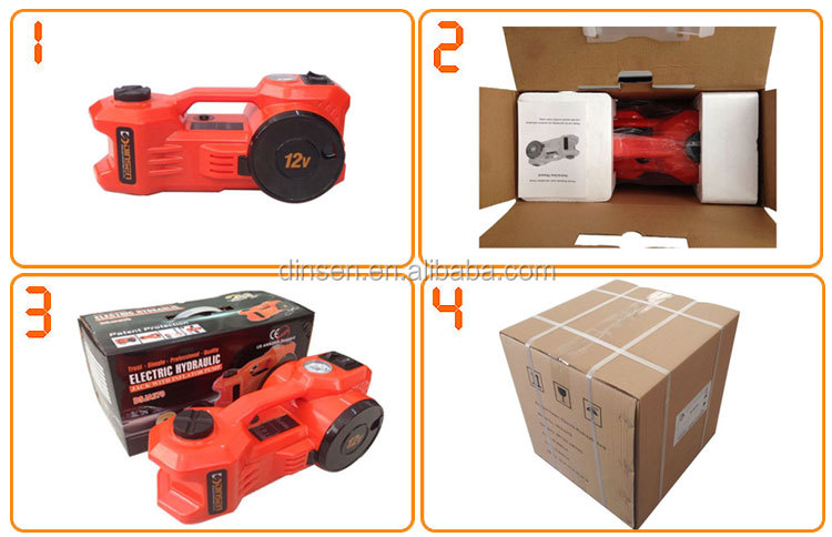 Portable bike tyre pump with pressure gauge electric hydraulic jack