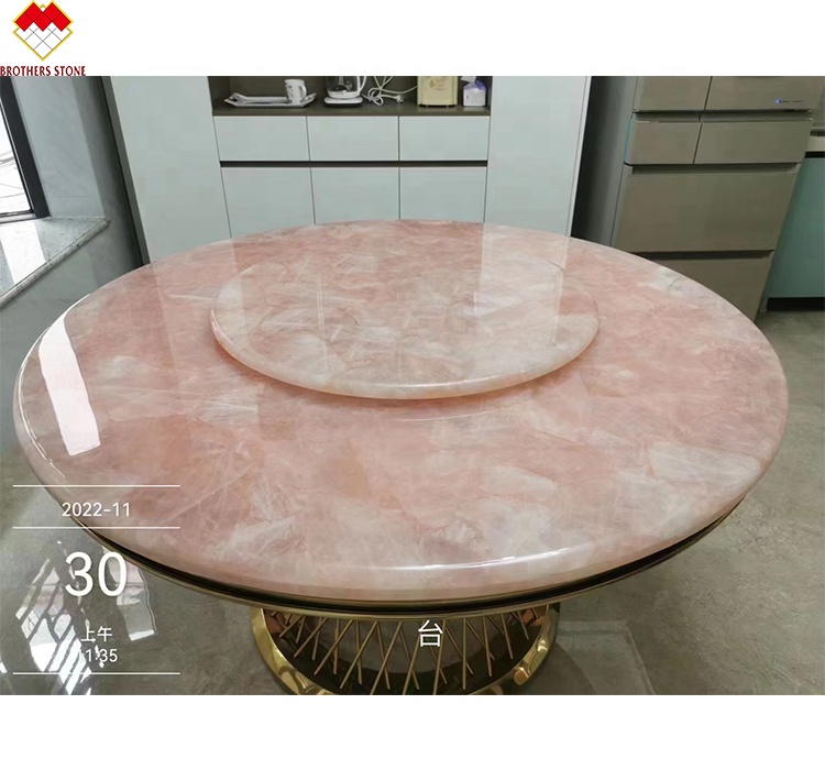 Big Slab Onyx Marble Stunning White Pink Onyx Stone for Wall Panel and Table Top