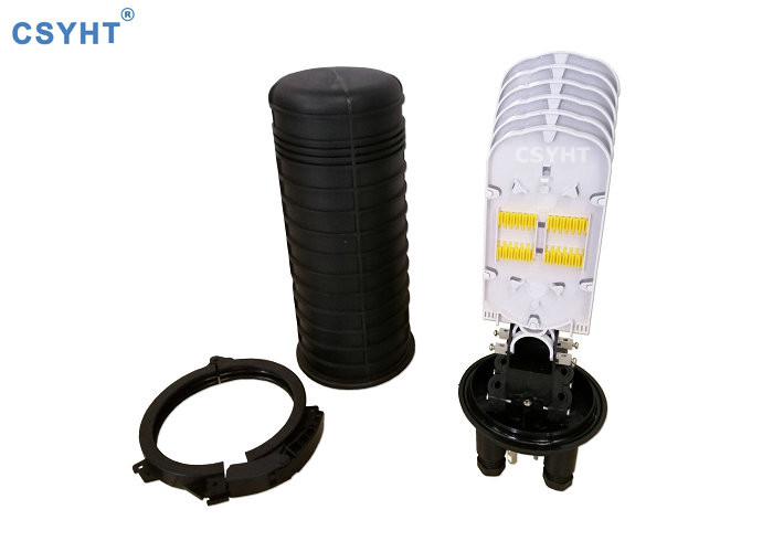 fiber optic joints 144 FO dome closure with one oval and 6 round ports