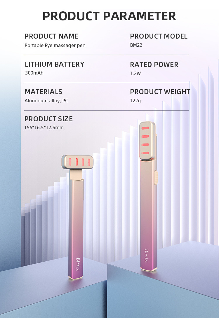 Heated LED 1.2W 300mAh Vibration Eye Massager Micro USB