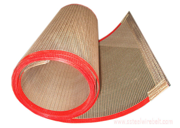 Non - Toxic PTFE Metal Mesh Conveyor Belt Good Tensile Strength Heat Resistant