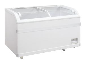 Quality Energy Saving Ice Cream Display Chest Freezer , 528L Curved Glass Doors Commercial Refrigerator, Island Freezer wholesale