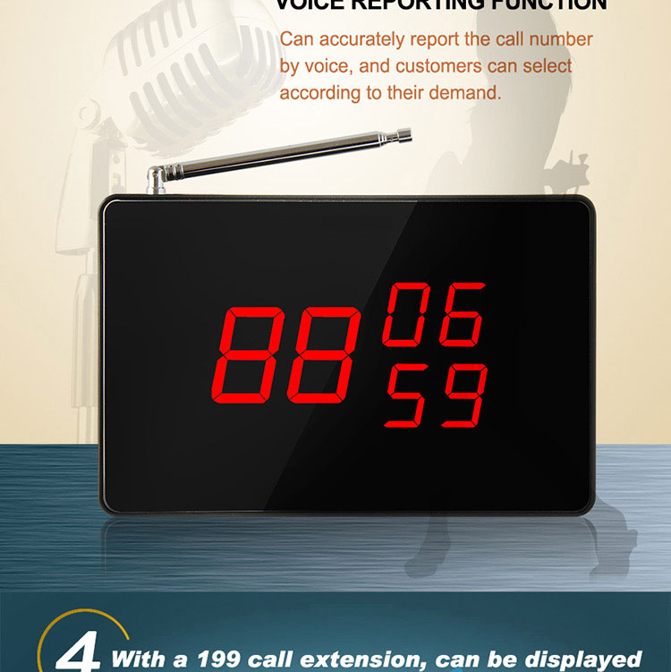 long range wireless service system receiver can display 3 groups of call number at the same time