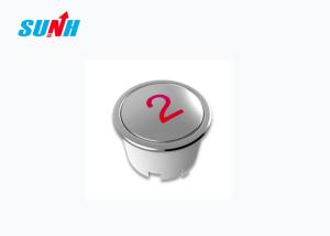 Quality Mirror Stainless Steel Elevator Push Button Customized Size With Red Light wholesale