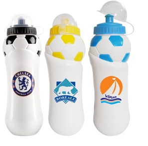 soccer style water bottles with push-pull lid for FIFA world cup