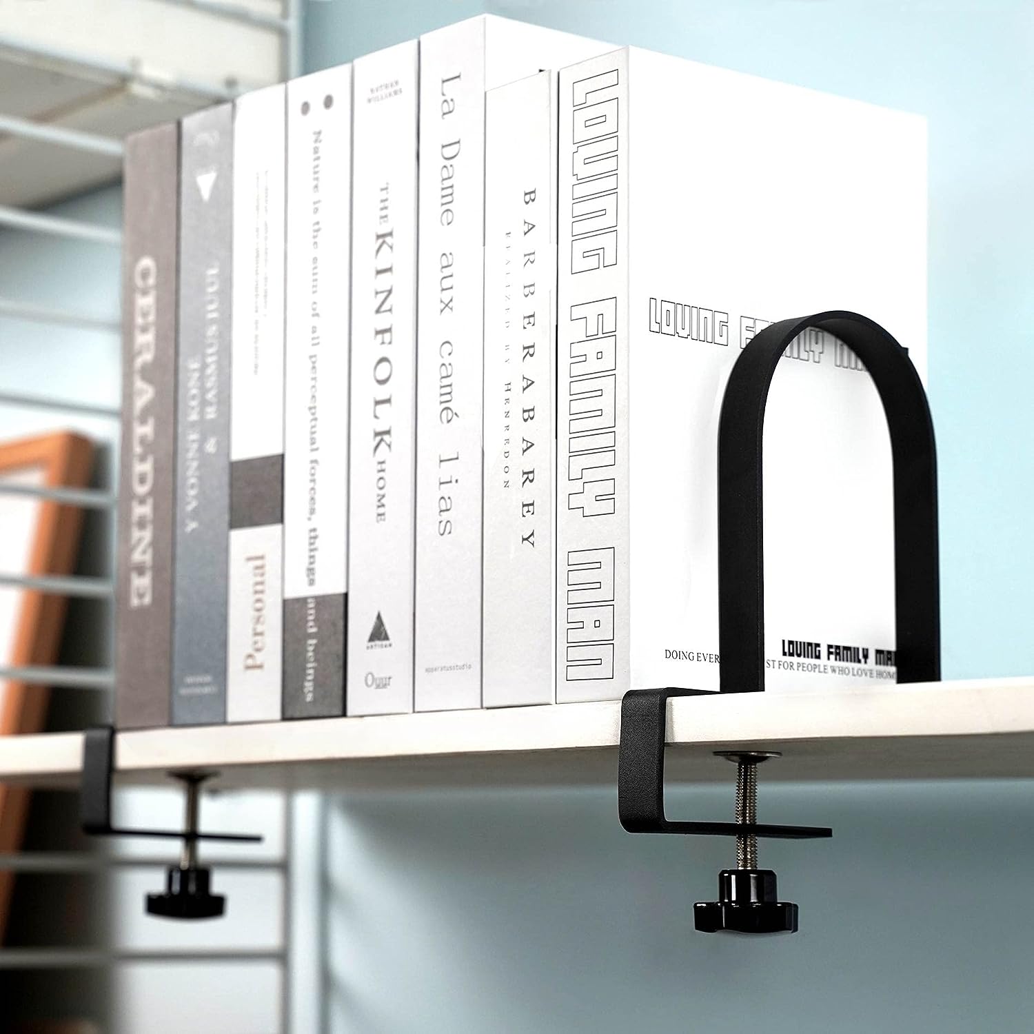 White Heavy-Duty Bookends Shelf Holders for Customized Packing Non-Skid Supports