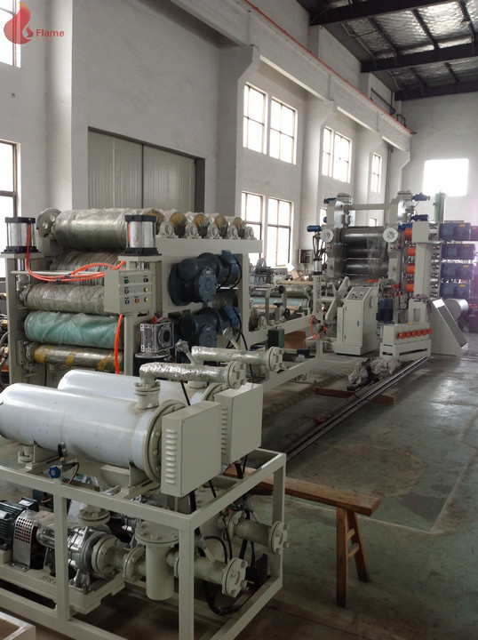 PP PE PVC Sheet Five Rolls Calendering PVC Extruder Production Line