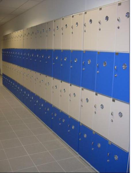 Blue Employee Storage Lockers Wear Resistant With Master Combination Padlock