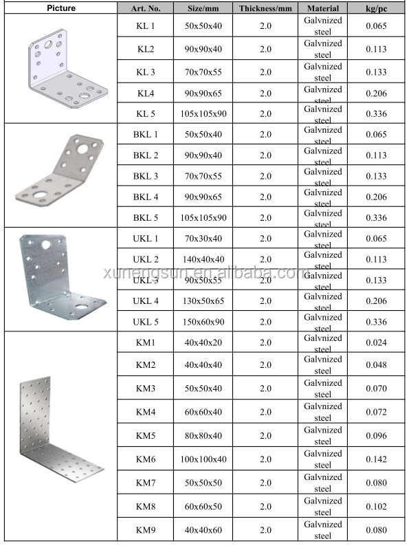Silver Wood Connector Hardware Metal Bracket For Timber for Structural Support