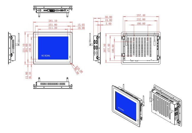 10.4-Inch Industrial Touch Screen for HMI Interfaces and Control Panels