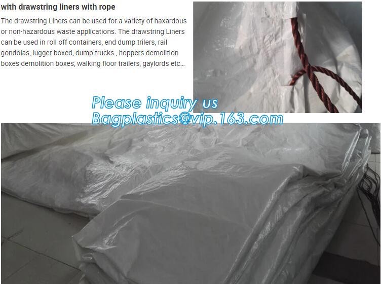Environmental 6 Mil Drawstring Dumpster Container Liners,6Mil Drawstring Open Top Dumpster Container Liners, BAGPLASTICS