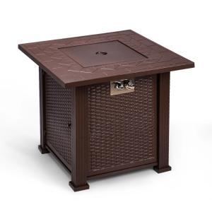 Quality Oil Finished Propane Gas Fire Pit Bronze Table 28 Inch Square wholesale