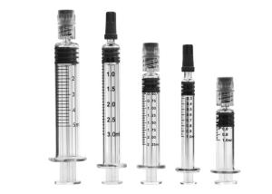 Quality CE Slip Tip Heat Resistant 20cc Thin Pyrex Glass Syringe wholesale