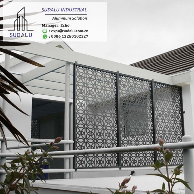 SUDALU Outdoor Laser Cut Decoration Panel Aluminum Shading Screens Perforated Panel from Foshan