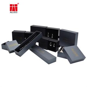 Quality 80-400gsm Black Cardboard Jewelry Gift Box Cotton EVA Filled wholesale