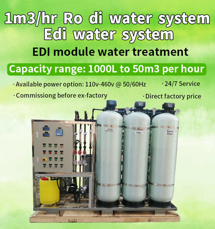 EDI deionizer ultrapure water treatment system edi  water treatment system edi water system