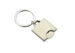 Laser Engraving Metal Keychain Holder Square Shopping Trolley Token Keyring