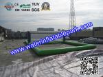 Green Beach Volleyball Field / Outdoor Floating Inflatable Volleyball Court